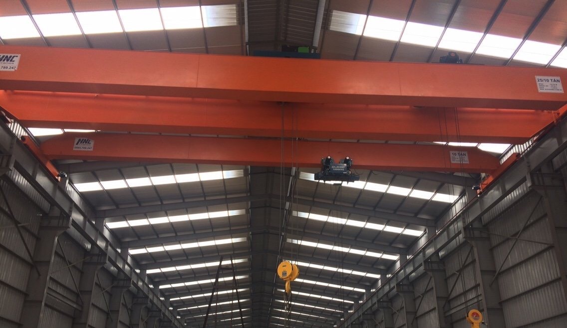 Cầu trục dầm đôi 25 tấn sản xuất giấy tại Bắc Ninh