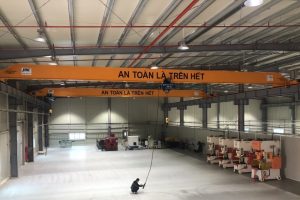 Cầu trục dầm đơn 3 tấn kết cấu thép tại Bắc Ninh